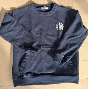 Bally Dark Blue Crewneck Heavyweight Pocketed Sweatshirt Men's S